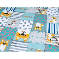 Prześcieradło Hevea Milusie 160x70 (Corgi Patchwork)