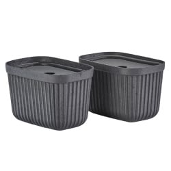 Pudełka do przechowywania 2 szt. pulp 15x23x15 cm black 31770