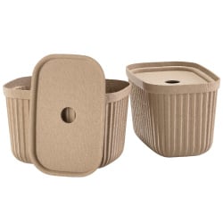 Pudełka do przechowywania 2 szt. pulp 15x23x15 cm natural brown 31766