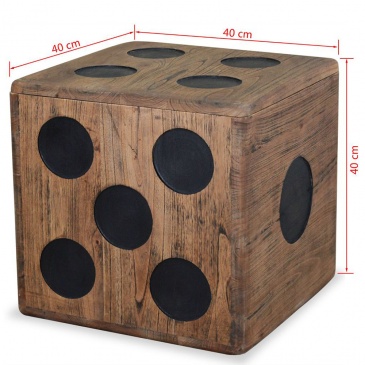 Pudełko do przechowywania, drewno mindi, 40 x 40 x 40 cm