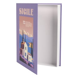 Pudełko książka Sicile fioletowa