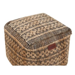 Puf mabula beżowy juta 40 cm 40 cm