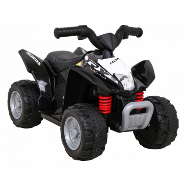 Quad honda 250x trx na akumulator czarny + klakson + led + ekoskóra