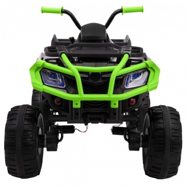 Quad xl atv na akumulator dla dzieci czarno-zielony + napęd 4x4 + bagażnik + wolny start + eva + aud