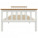 Rama łóżka, biała, lite drewno sosnowe, 100 x 200 cm