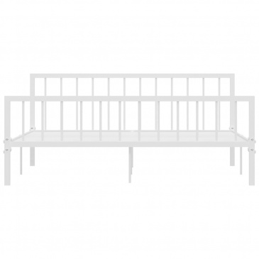 Rama łóżka, biała, metalowa, 180 x 200 cm