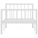 Rama łóżka, biała, metalowa, 90 x 200 cm