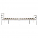 Rama łóżka, biało-czarna, metalowa, 120 x 200 cm