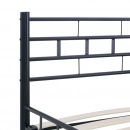 Rama łóżka, czarna, stalowa, 160 x 200 cm