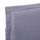 Rama łóżka, jasnoszara, tapicerowana tkaniną, 140 x 200 cm