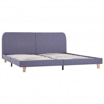 Rama łóżka, jasnoszara, tapicerowana tkaniną, 160 x 200 cm
