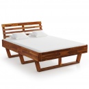 Rama łóżka, lite drewno akacjowe, 140 x 200 cm