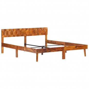 Rama łóżka, lite drewno sheesham, 160 x 200 cm