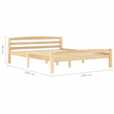 Rama łóżka z 2 szufladami, lite drewno sosnowe, 160x200 cm