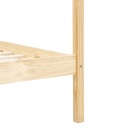 Rama łóżka z baldachimem, lite drewno sosnowe, 140 x 200 cm
