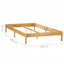 Rama łóżka z litego drewna dębowego, 120 x 200 cm