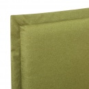 Rama łóżka, zielona, tapicerowana tkaniną, 140 x 200 cm
