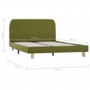 Rama łóżka, zielona, tkanina, 120 x 200 cm