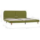 Rama łóżka, zielona, tkanina, 180 x 200 cm