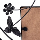 Ramka na 3 zdjęcia ścienna metalowa czarna kwiaty 38 cm