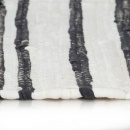 Ręcznie tkany dywan Chindi 80x160cm, bawełna, antracytowo-biały