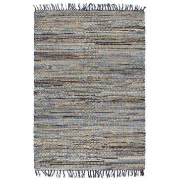 Ręcznie tkany dywan Chindi, juta i dżins, 120x170 cm, kolorowy