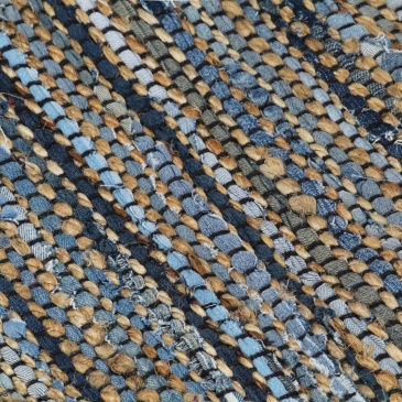 Ręcznie tkany dywan Chindi, juta i dżins, 200x290 cm, kolorowy
