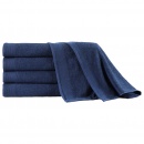 Ręczniki do sauny, 5 szt., bawełna, 450 g/m², 80x200 cm, granat