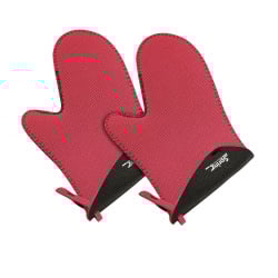 Rękawice kuchenne, 2 szt., 23 x 15 x 3 cm, neopren, czerwono-czarne Rękawice kuchenne, 2 szt., 23 x 15 x 3 cm, neopren, czerwono-czarne