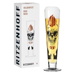 Ritzenhoff Szklanka do piwa kryształ 385 ml Heldenfest motyw czaszka tatuaż premium Ritzenhoff Szklanka do piwa kryształ 385 ml Heldenfest motyw czaszka tatuaż premium
