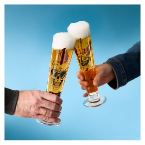 Ritzenhoff Szklanka do piwa kryształ 385 ml Heldenfest motyw czaszka tatuaż premium Ritzenhoff Szklanka do piwa kryształ 385 ml Heldenfest motyw czaszka tatuaż premium