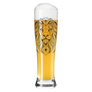 Ritzenhoff Szklanka do piwa motyw lew kryształ metal szlachetny ilustrator Andreas Preis Ritzenhoff Szklanka do piwa motyw lew kryształ metal szlachetny ilustrator Andreas Preis
