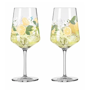Ritzenhoff Zestaw 2 szt. kieliszków do aperitif koktajli soków kryształ Sommertau Limoncello ilustra Ritzenhoff Zestaw 2 szt. kieliszków do aperitif koktajli soków kryształ Sommertau Limoncello ilustra