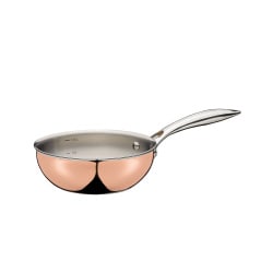 Rondel do sosów miedziany, 1,5 l, śred. 18 cm, miedź/stal nierdzewna 18/10