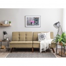Rozkładana sofa tapicerowana jasnobrązowa Vitale BLmeble