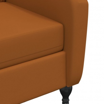 Rozkładany fotel, brązowy, obity aksamitem