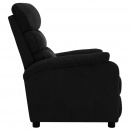 Rozkładany fotel, czarny, tapicerowany tkaniną