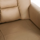 Rozkładany fotel masujący, cappuccino, sztuczna skóra