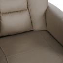 Rozkładany fotel masujący, szary, sztuczna skóra