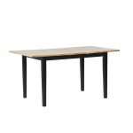 Rozkładany stół do jadalni 120/150 x 80 cm jasne drewno z czarnym HOUSTON