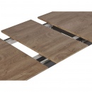 Rozkładany stół do jadalni 140/180 x 80 cm ciemne drewno z czarnym BARBOSA