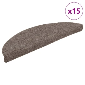 Samoprzylepne nakładki na schody, 15 szt., kremowe, 65x21x4 cm