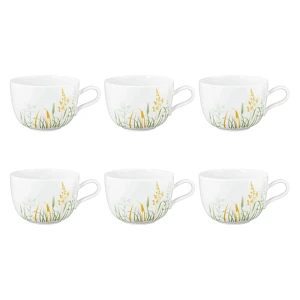 Seltmann meadow grasses green zestaw 6 filiżanek do kawy 380 ml Seltmann meadow grasses green zestaw 6 filiżanek do kawy 380 ml