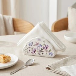 Serwetnik porcelanowy kwiaty LOUKA 13x4,5x7 cm