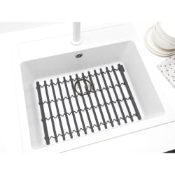 Silikonowa mata do zlewu ciemno szara 302589