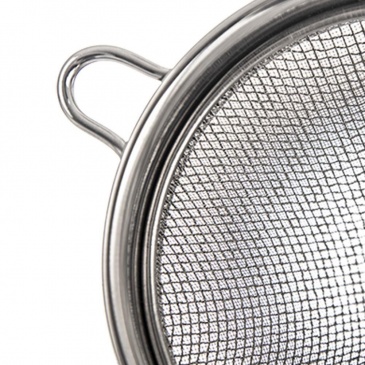 Sitko kuchenne podwójne stalowe zaparzacz do zaparzania parzenia herbaty ziół z uchwytem 9,5 cm