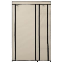 Składana szafa, kremowa, 110 x 45 x 175 cm, tkanina Składana szafa, kremowa, 110 x 45 x 175 cm, tkanina