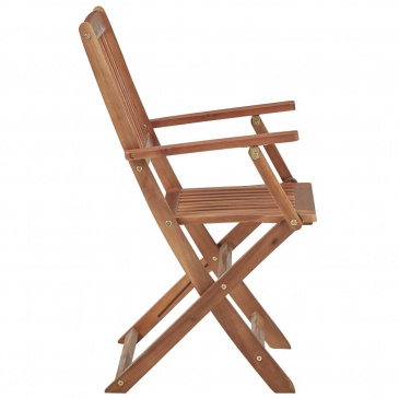 Składane krzesła ogrodowe, 4 szt., lite drewno akacjowe