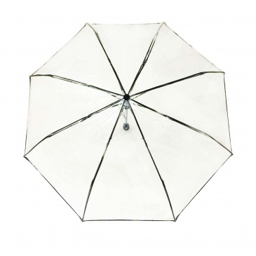 Składany parasol przezroczysty, czarna bordiura