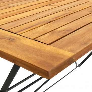 Składany stół ogrodowy, 120x70x74 cm, lite drewno akacjowe